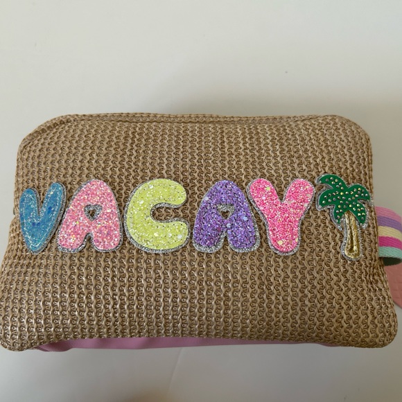 Raised Letter Vacay Toiletries Cosmetic Bag - Picture 3 of 15